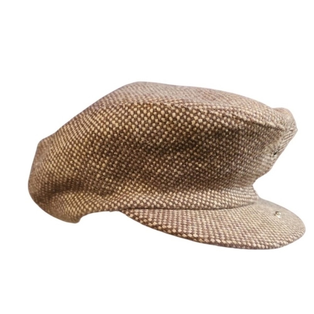 Vintage Dayton’s Newsboy Cap Brown Tweed Ivy Hat Flat Cap Men’s Sz L